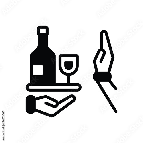 Black solid icon for avoid