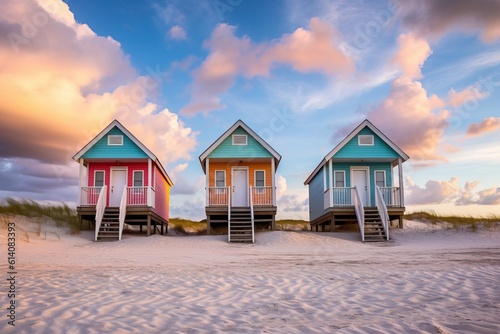Beach cabins in multiple co...