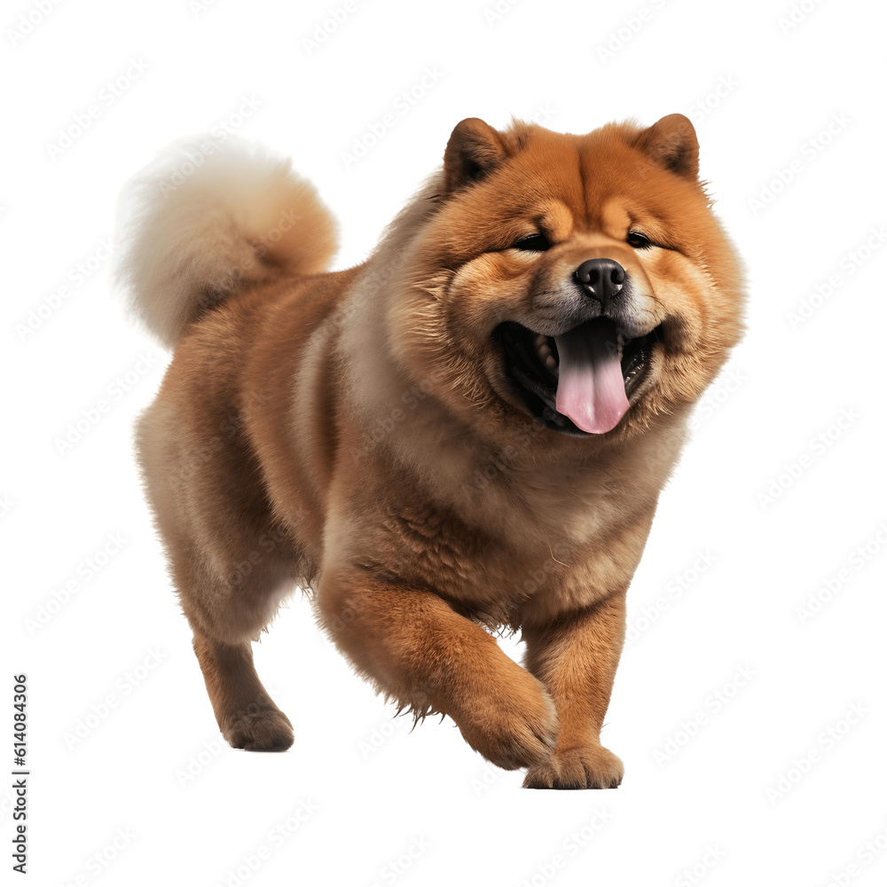 Portrait of a chow chow puppy cute isolated on a white background Portrait of a chow chow puppy cute isolated on a white background