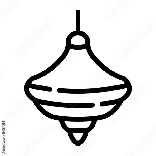 spinning top Line Icon