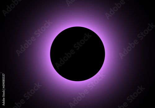 Eclipse lunar morado. Anillo morado degradado photo