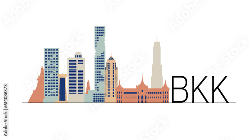 バンコクのビルディングイラスト / city of Bangkok illustration