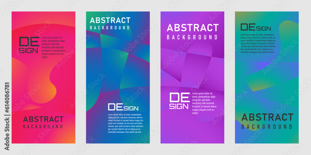 Abstract Background Set free form that moves continuously Beautiful bright multicolored gradients, space for placement letters. Simple template for Brochures, brochures, posters, book covers
