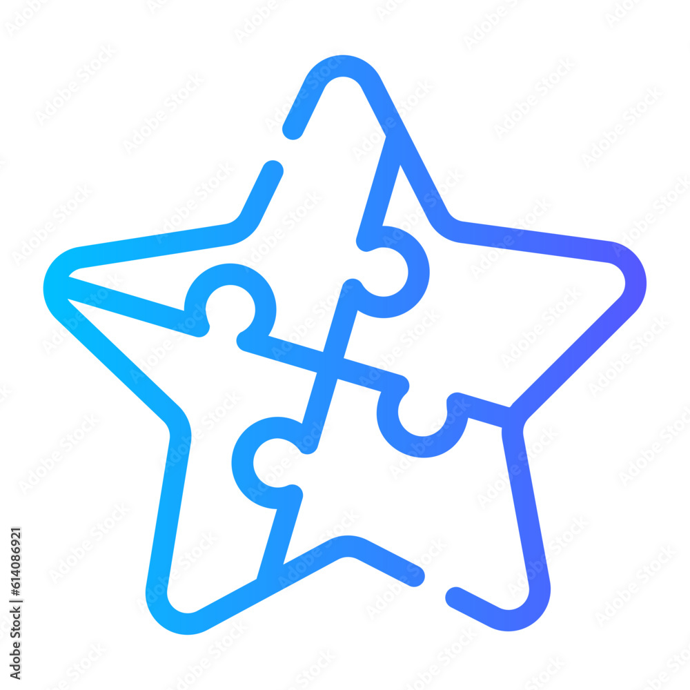 puzzles Line Gradient Icon puzzles Line Gradient Icon