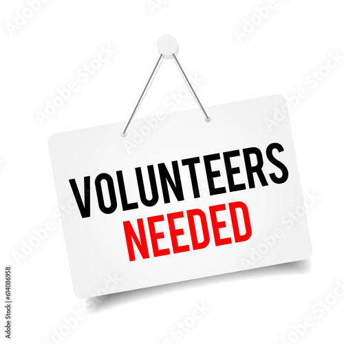Volunteers needed on door sign