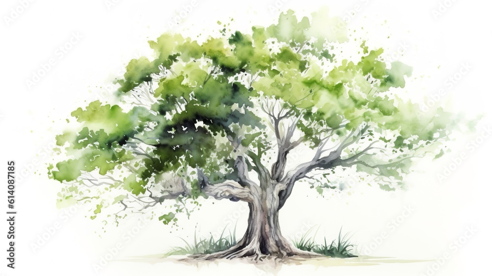 Fototapeta premium beautiful picture made of wood painted with water color