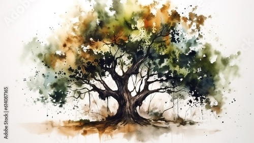 beautiful picture made of wood painted with water color