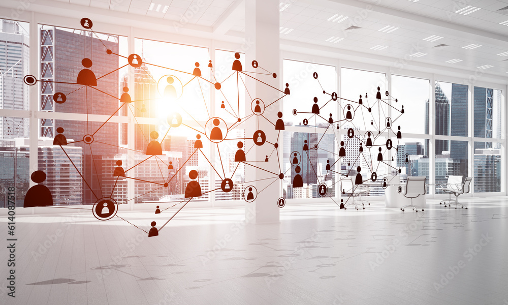 Obraz premium Networking and wireless connection as concept for effective modern business