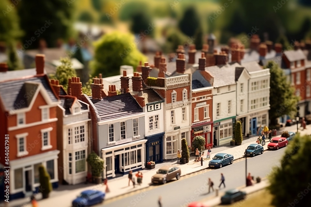 Fototapeta premium buckinghamshire market town diorama