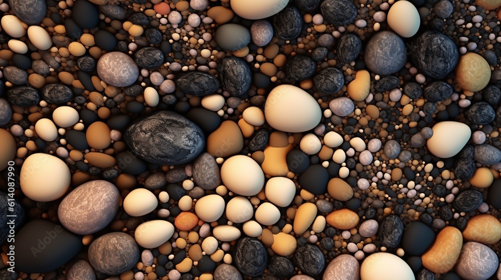 Abstract nature background with large pebble stones. Generative AI. Illustration for cover, card, postcard, banner, poster, brochure or presentation. Abstract nature background with large pebble stones. Generative AI. Illustration for cover, card, postcard, banner, poster, brochure or presentation.