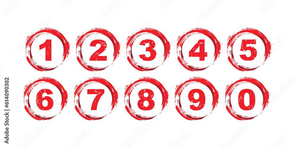 number signs on white background Stock Vector | Adobe Stock