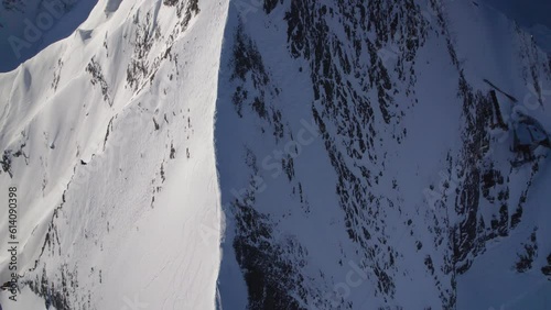 Snow peak topography of Kitzsteinhorn Salzburg Tauern Austria aerial  photo