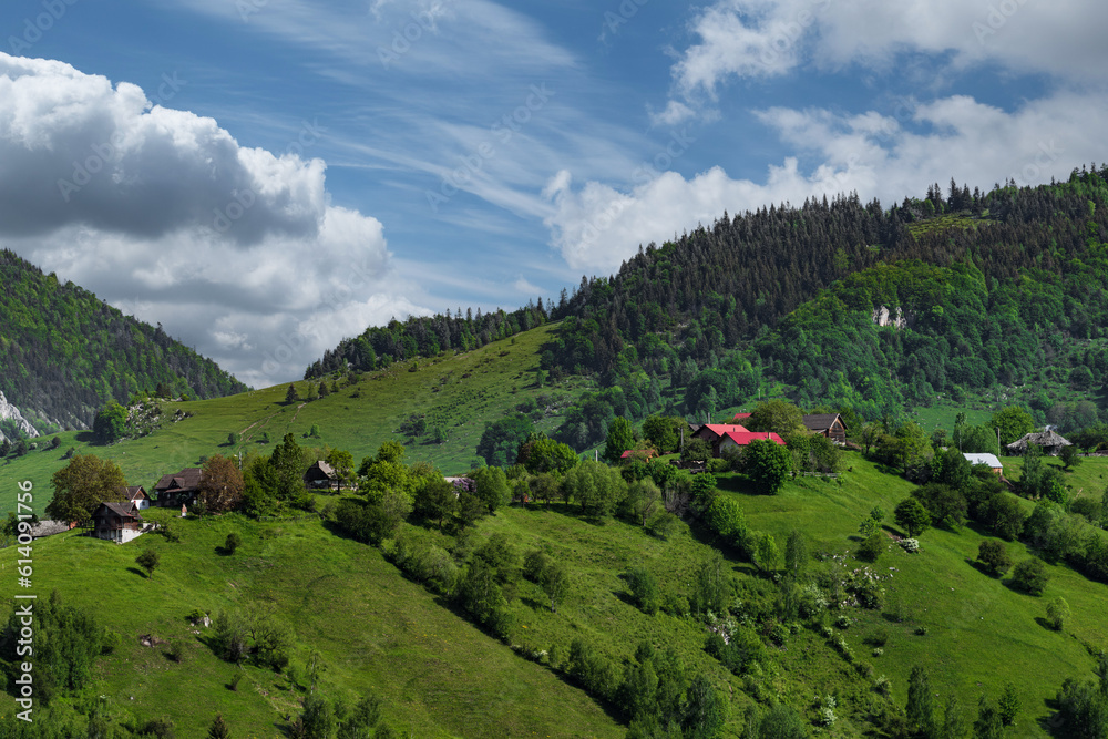  mountain village in the Carpathian mountains.