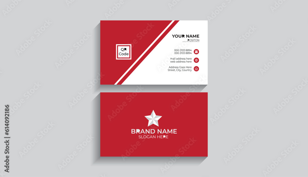 creative modern business card design template, Visiting card.