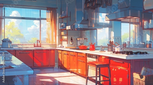 キッチンのイラスト,Generative AI AI画像