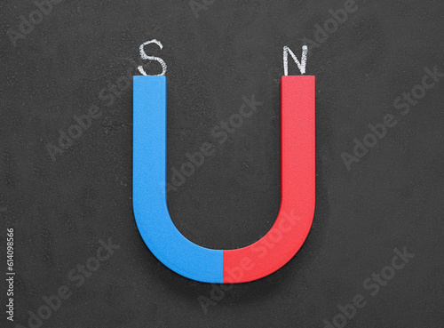 Horseshoe shaped magnet wit...