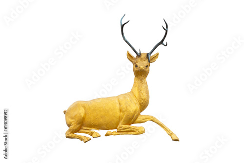 gypsum deer for home decoration isolated on a white background © fotomaster
