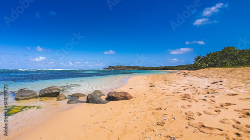 Hidden beach in Puerto Rico, Playa Escondida, isolated beach in Fajardo