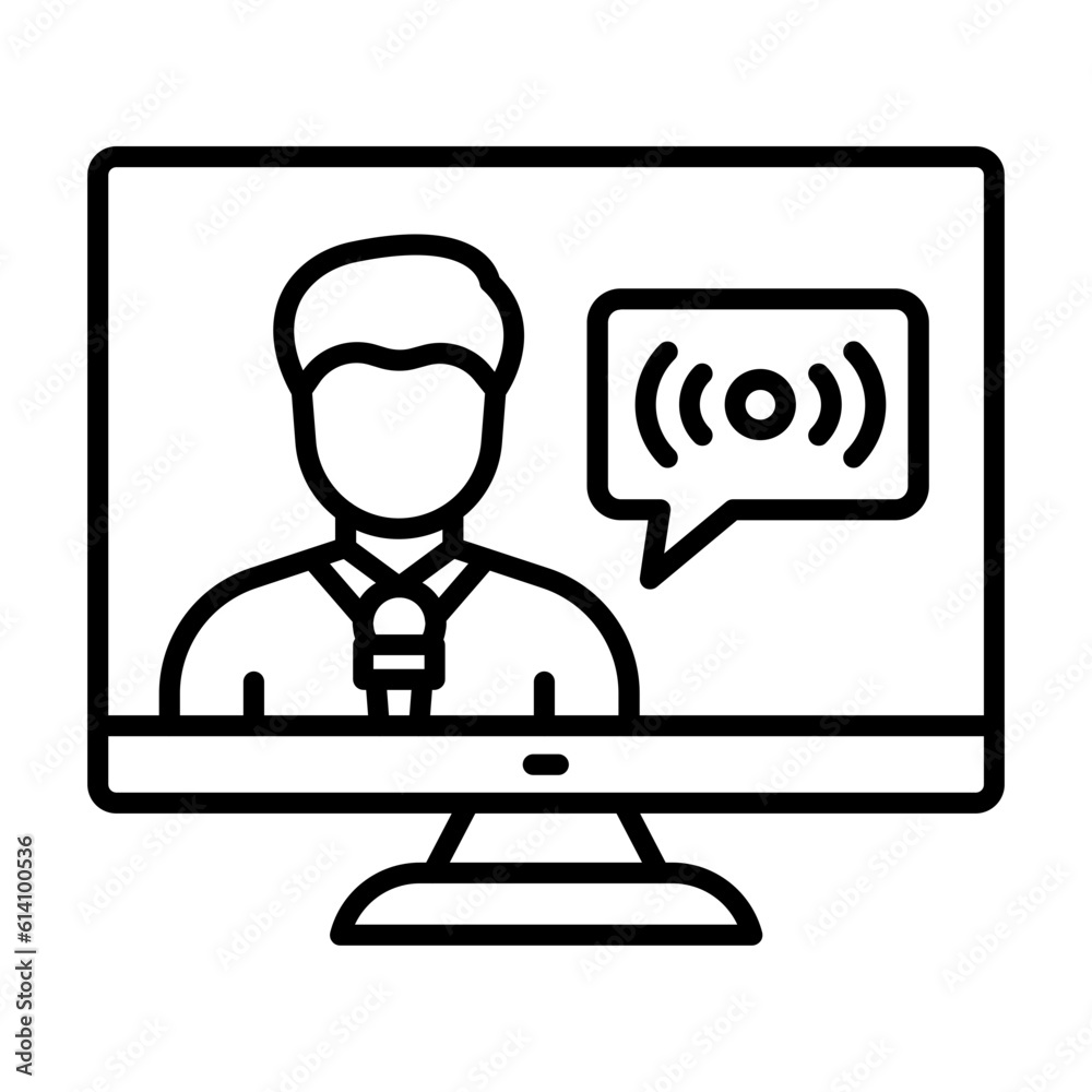 Obraz premium Broadcasting Icon