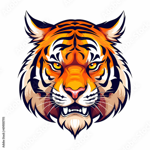 Tiger Head Cartoon Illustration © indomercy