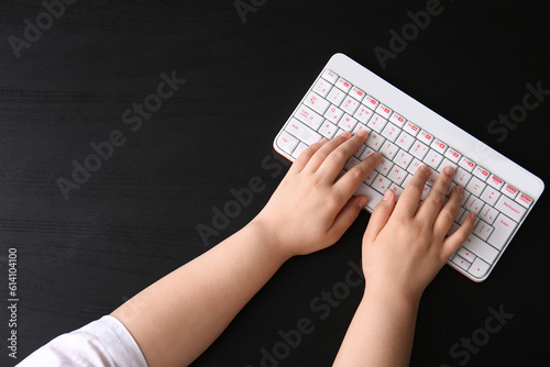 Female hands with modern co...