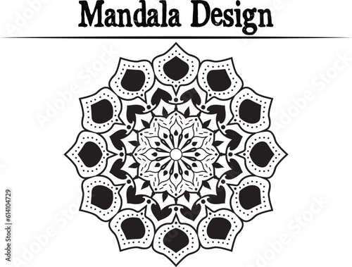Floral Luxury ornamental mandala design background in gold color
