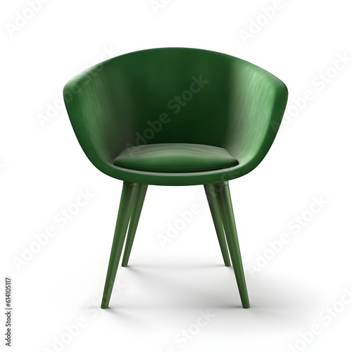 Green chair isolated on white background  ai generated