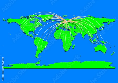 Vibrant Helsinki, Finland map - Export concept map for Helsinki, Finland on World map. Suitable for export concepts. File is suitable for digital editing and prints of all sizes.