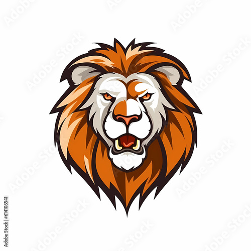 Lion Head Cartoon Illustration