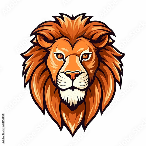 Lion Head Cartoon Illustration