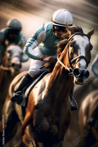 A Horse Jockey in a Race, Generative AI © HRTNT Media