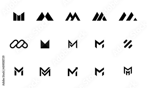 Abstract Initial Letter M Logo