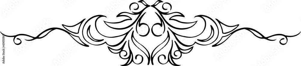 Obraz premium black and white set of delimiters for text, dividers