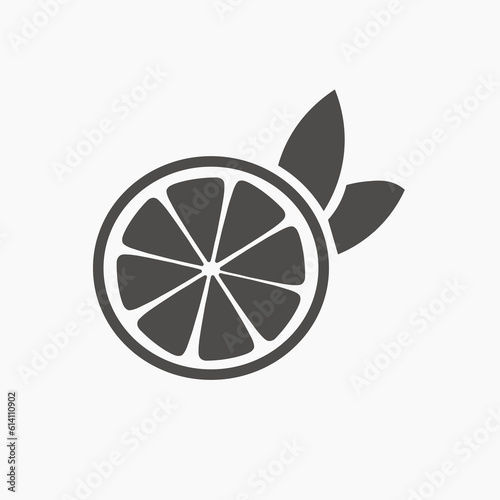 Lemon lime icon vector. Vitamin, Fruit, Orange, Sour, Citrus symbol sign