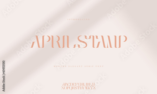 elegant simple royal Premium fashion alphabet font typography lettering vector Design in uppercase