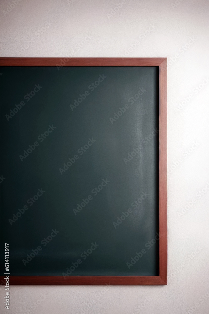 School educational chalk board wichit on the wall stained with chalk. Generative AI School educational chalk board wichit on the wall stained with chalk. Generative AI