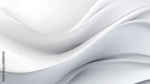 White gradient presentation background with waves, AI-Generated backdrop for slides