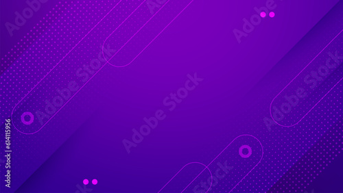Abstract purple geometric vector background with dot halftone and stripes