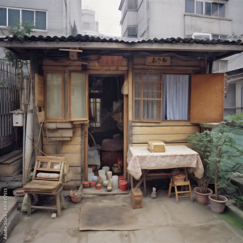 Chinese style residential interior in the 1970s in China Chinese style residential interior in the 1970s in China