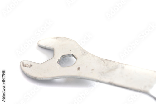 Close Up of an Spanner wrench isolated on a transparent background. A wrench or spanner is a tool used to provide grip