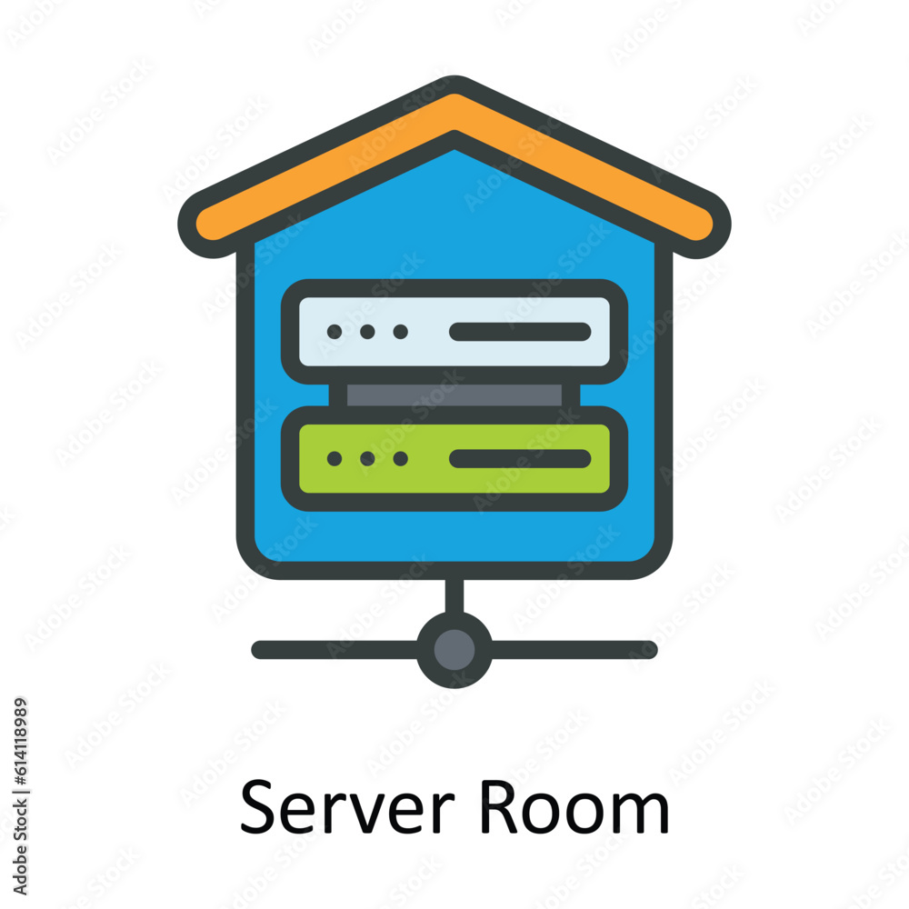 Server Room Vector Fill outline Icon Design illustration. Network and communication Symbol on White background EPS 10 File
Server Room Vector Fill outline Icon Design illustration. Network and communication Symbol on White background EPS 10 File