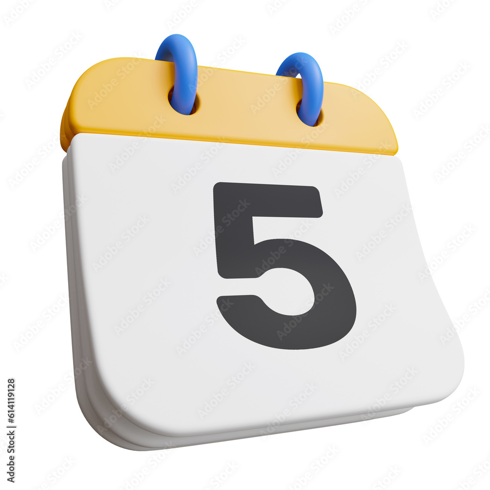 3d render of calendar icon isolated. 3d render of calendar icon isolated.
