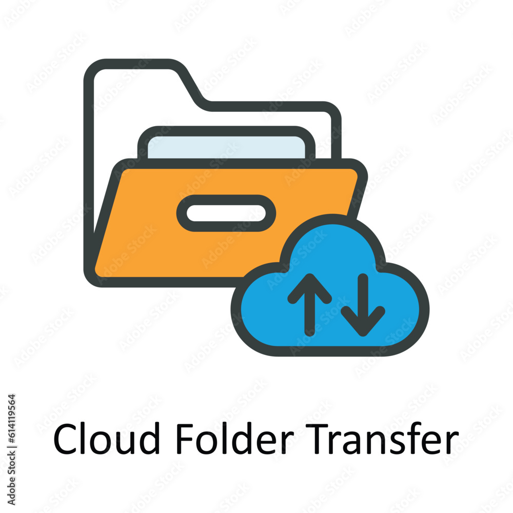 Cloud Folder Transfer Vector Fill outline Icon Design illustration. Network and communication Symbol on White background EPS 10 File
Cloud Folder Transfer Vector Fill outline Icon Design illustration. Network and communication Symbol on White background EPS 10 File