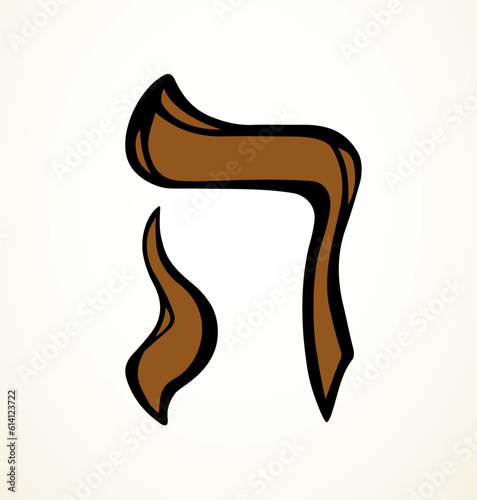 Vector drawing. Hebrew letter icon