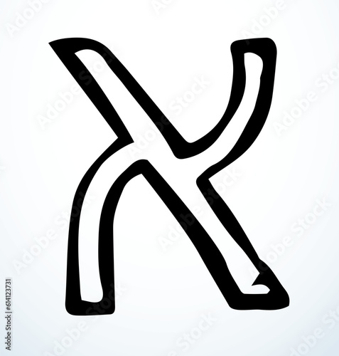 Vector drawing. Hebrew letter icon