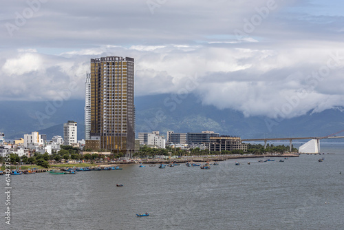 Danang beach and skyline