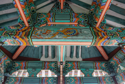 Detail of the Gongsanseong Fortress is a mountain castle in Gongju, South Korea. photo