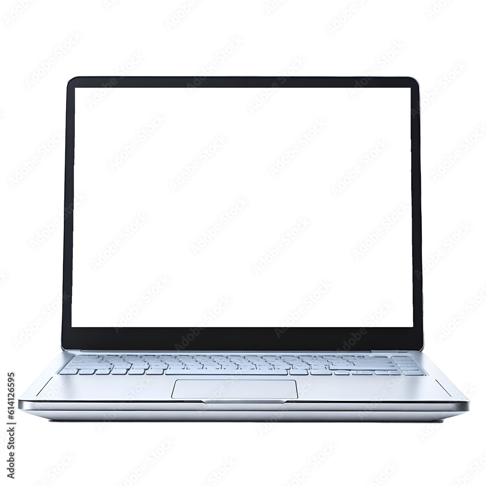 Laptop isolated on white background - Generative AI Laptop isolated on white background - Generative AI