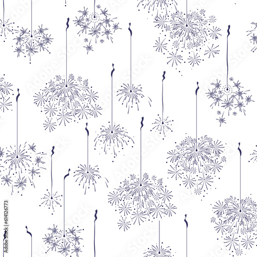 Beautiful japanese sparkler seamless pattern,