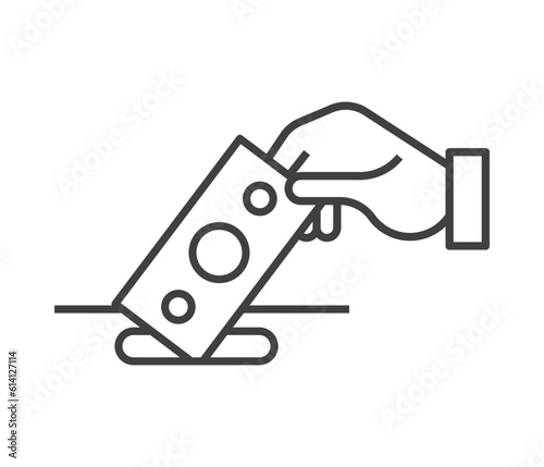 Vote concept vector design on white background.
